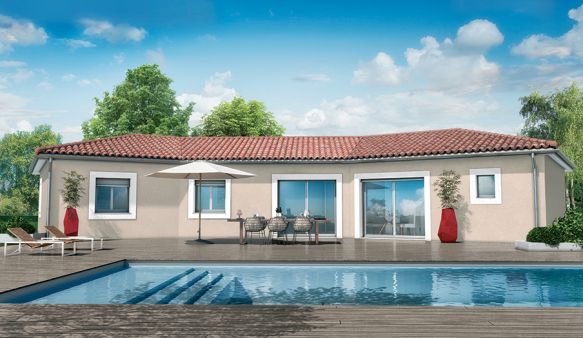 maison en L 3 chambres dont une suite parentale dans village agreable avec commoditées entre Nimes et uzes