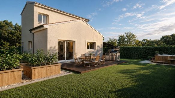 Maison neuve 80 m² à Saint-Hilaire-de-Brethmas avec terrain viabilisé de 320 m² – 2 chambres