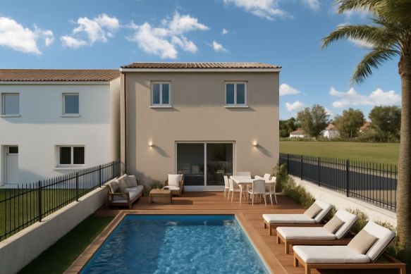 Maison étage 3 chambres à Cournonterral