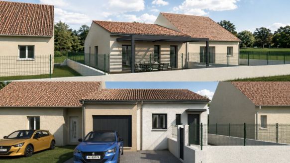 Devenez propriétaire à Fons maison neuve 2 chambres avec garage sur terrain idéalement situé