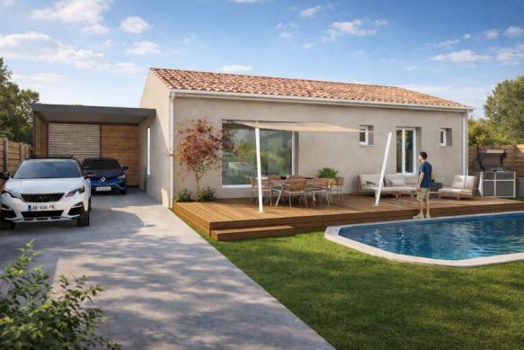 Maison plain-pied neuve 96 m² avec terrain viabilisé de 850 m² à L’Isle-sur-la-Sorgue – 3 chambres, suite parentale, proche commodités