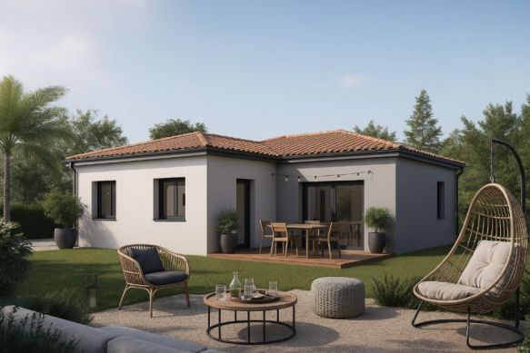 "Maison plain-pied à Loupian sur terrain viabilisé de 300 m², idéale pour investissement locatif ou saisonnier"
