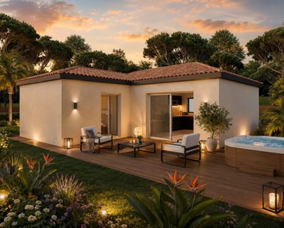 Maison neuve de plain-pied 50 m² avec terrain de 440 m² à Pinet (34850)