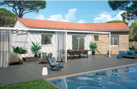 Maison neuve de plain-pied 90 m² avec 3 chambres et terrain de 962 m² à Vic-le-Fesq (30260)