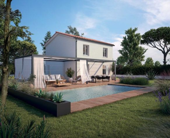 Maison contemporaine 119 m² à bâtir avec garage sur terrain viabilisé de 1 030 m² à Lieuran-Cabrières 34800
