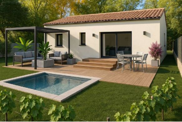 Maison plain pied T3 à VILLEVIEILLE