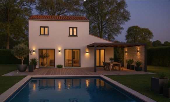 Maison neuve 90 m² avec terrain 450 m² à Saint-Étienne-du-Grès proche écoles et commodités