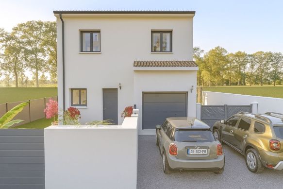 Villa neuve + terrain à Montady (34310)