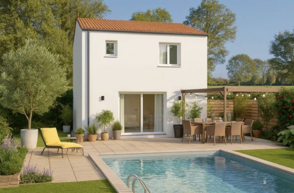 Istres 13800 terrain viabilisé 271 m² et maison à étage 83 m² 3 chambres espace de vie ouvert proche écoles transports et commodités