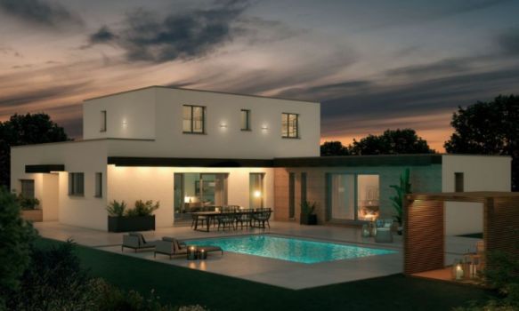 Maison contemporaine neuve à Assas sur grand terrain viabilisé