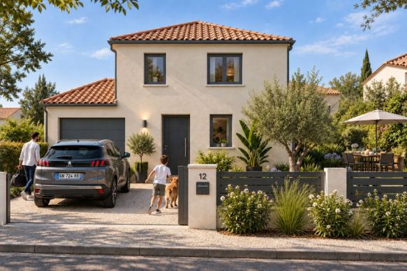 Maison neuve 4 pièces avec garage sur parcelle de 580m2