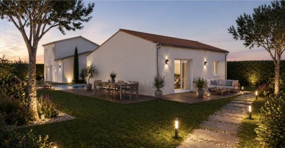 Maison neuve 68 m² avec terrain viabilisé de 472 m² à Istres  2 chambres, plain-pied
