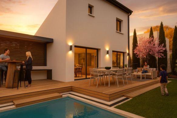 Maison contemporaine 105 m² avec suite parentale et garage à Portiragnes (34420) – terrain 300 m² proche mer et Béziers