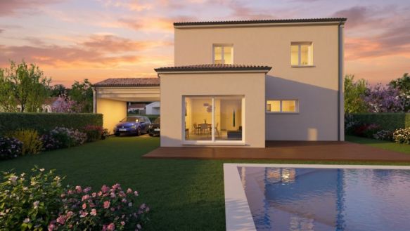 Maison neuve 118 m² avec 4 chambres et garage sur terrain viabilisé de 600 m² à Cheval-Blanc (84460)