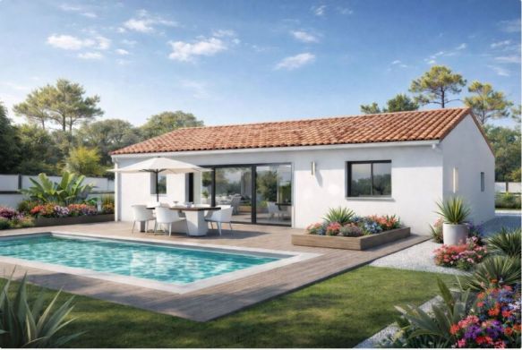 Maison neuve plain-pied 68 m² à bâtir sur terrain viabilisé de 280 m² à Prades-le-Lez, proche commodités et transports