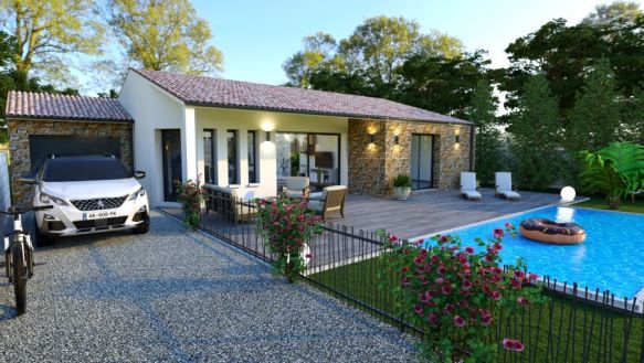 Villa 4 pièces sur terrain de 1235m2