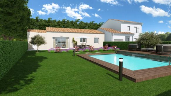 Projet maison de 96m2 plein pied sur un terrain de 500m2 hors lotissement