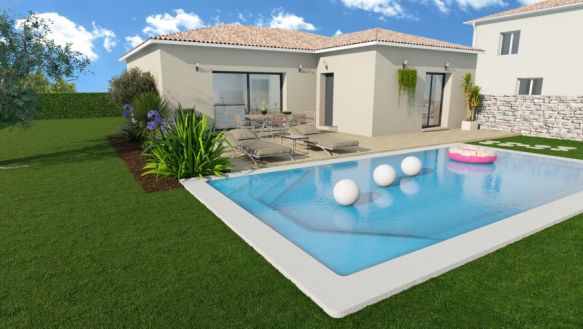 Villa en L 108 M² à La Fare les Oliviers
