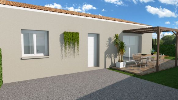 maison de 86 m² de plain pied avec une pièces de vie spacieuse de 37m² cuisine ouverte sur un terrain de 459m² à salon de Provence