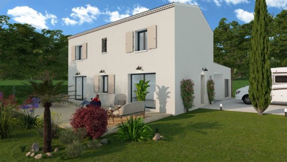 magnifique bastide de 120m2 disposant de 4 chambres sur un terrain de 800m2 hors lotissement, avec vue sur la commune d'oppede 84580