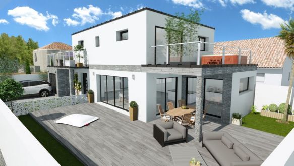 Villa 4 pièces de 115m2 sur parcelle de 300m2