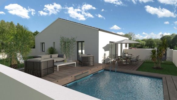 Maison contemporaine de 90 m² à construire à Agde, avec terrain viabilisé de 306 m²