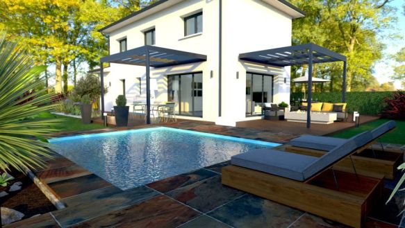 Maison neuve à étage de 85 m² sur terrain viabilisé à Saint-Estève-Janson
