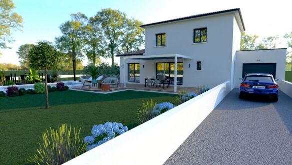 NOUVEAU  Villa de 111 m² avec garage TERRAIN 1043 m²  TEYRAN 34820