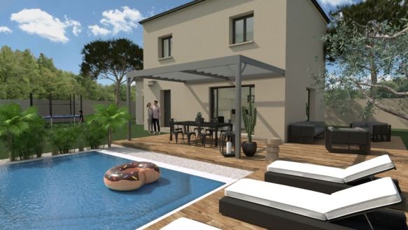 Maison neuve 85 m2 a construire a Pelissanne 13330 terrain viabilise 570 m2 avec garage 20 m2 3 chambres espace de vie ouvert proche ecoles commodites transports ideal famille annonce terrain maison traditionelle