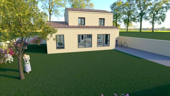 Maison traditionnelle de 120 m² avec garage sur terrain de 755 m² à Aix-en-Provence proche commodités et écoles