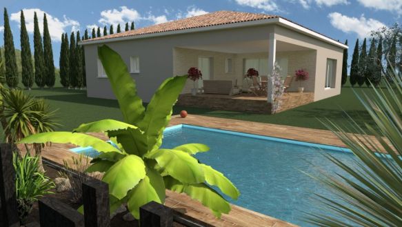 Villa neuve de plain pied 108 M² sur un terrain de 600 M² à Lamanon