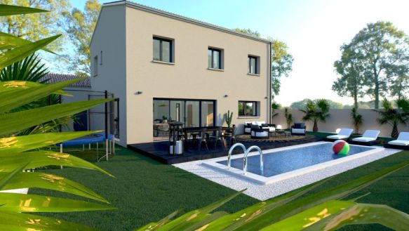 Maison neuve à Marignane de 125 m² avec garage, 4 chambres et suite parentale, terrain de 900 m² proche des commodités