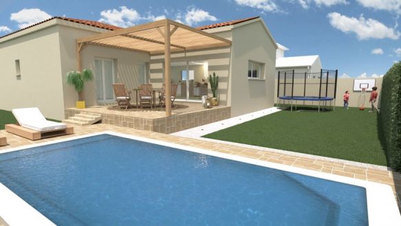 Maison  de 100 m² avec garage sur terrain viabilisé à Peynier, proche commodités et écoles