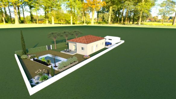 maison de plain pied 3 chambres terrasse hors lotissement