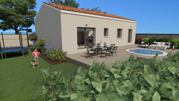 Maison neuve plain-pied 86 m² à Saint-Mitre-les-Remparts sur terrain viabilisé de 460 m², proche écoles et commodités