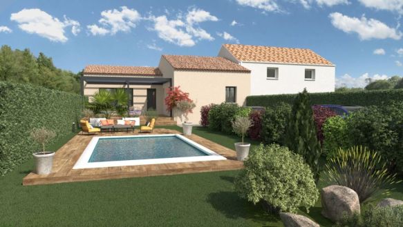 Maison neuve à Cadenet (84160) – Plain-pied en L, 3 chambres, grand terrain et confort moderne