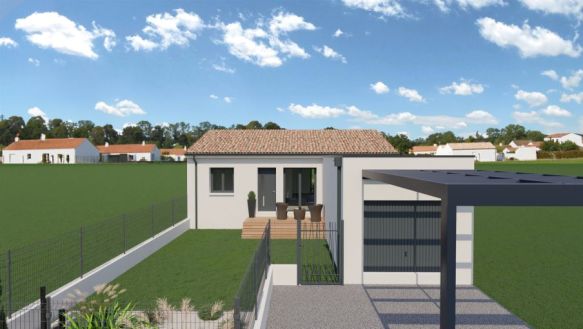 Plain pied 2 chambres avec garage toit plat à Saint Mathieu de Tréviers
