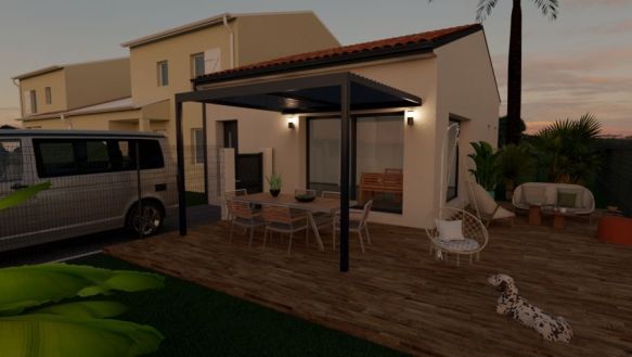 Maison neuve à Portiragnes 5 min de la mer  2 chambres, terrain 250 m²