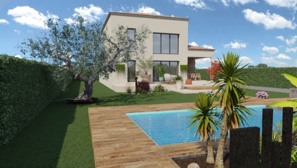 Maison familiale neuve de 132 m² à L’Isle-sur-la-Sorgue avec double garage, terrain de 830 m² et prestations haut de gamme