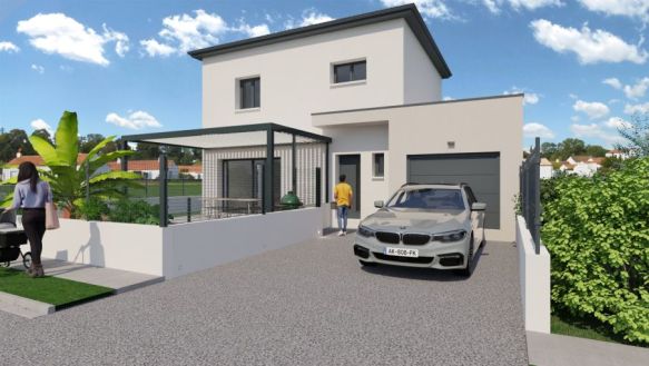 Maison étage 3 chambres et garage à Saint Jean de Vedas