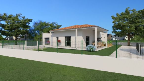 Maison neuve 3 chambres avec garage à Lirac – Terrain viabilisé de 400 m² proche commodités