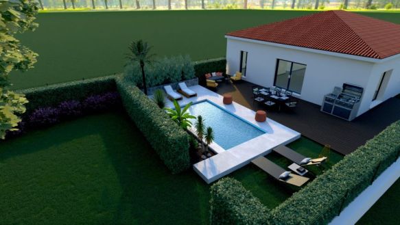 Dernière opportunité à Bagard : maison contemporaine de plain-pied 90 m² sur terrain viabilisé de 500 m², proche écoles et commodités, éligible PTZ