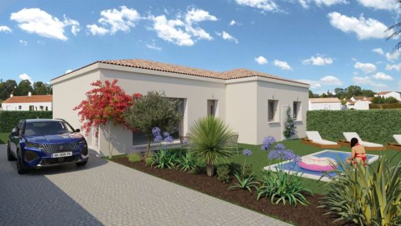 Maison neuve plain-pied 95 m² avec suite parentale sur terrain 530 m² à Cheval-Blanc