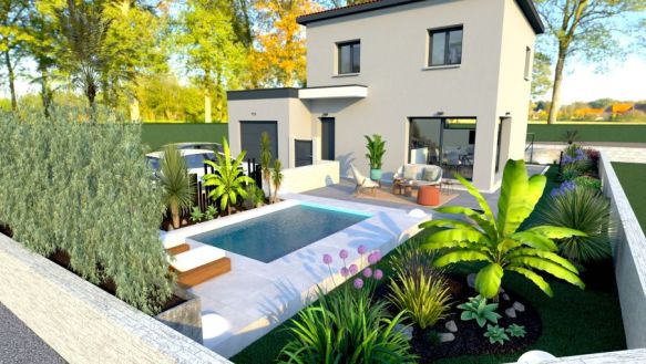 Maison familiale 84 m² à Poussan sur terrain viabilisé proche écoles et commodités