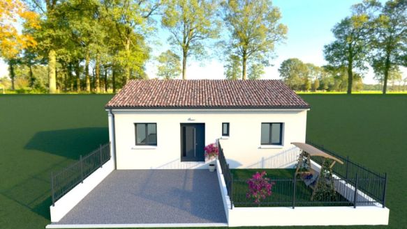 Maison de plain pied 2 chambres à St Mathieu de Tréviers