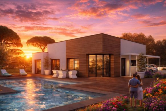 Maison contemporaine 95 m² avec 4 chambres et suite parentale sur terrain 410 m² à Saint-Jean-de-Védas, proche écoles et commodités