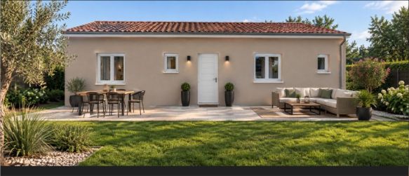 Maison neuve de plain-pied de 90 m² avec 3 chambres et suite parentale sur terrain de 400 m² à Congénies (30111)