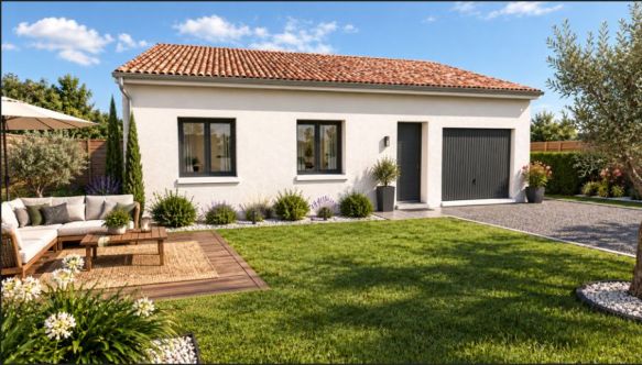 🏡 Maison contemporaine neuve de 86 m² sur terrain de 964 m² exposé sud à Saint-Privat-des-Vieux (30340) – Projet personnalisable avec PTZ possible