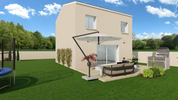 villa de 84 m2 à étage au rdc une belle pièces de vie de 37m² avec cuisine ouverte à l'étage 3 chambres avec salle de bains équipée sur un terrain de 357m2 à istres