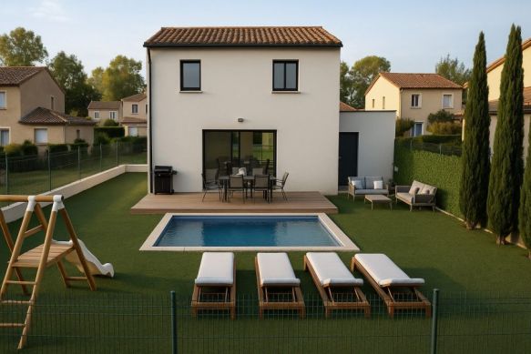 Maison étage 3 chambres à Sommières